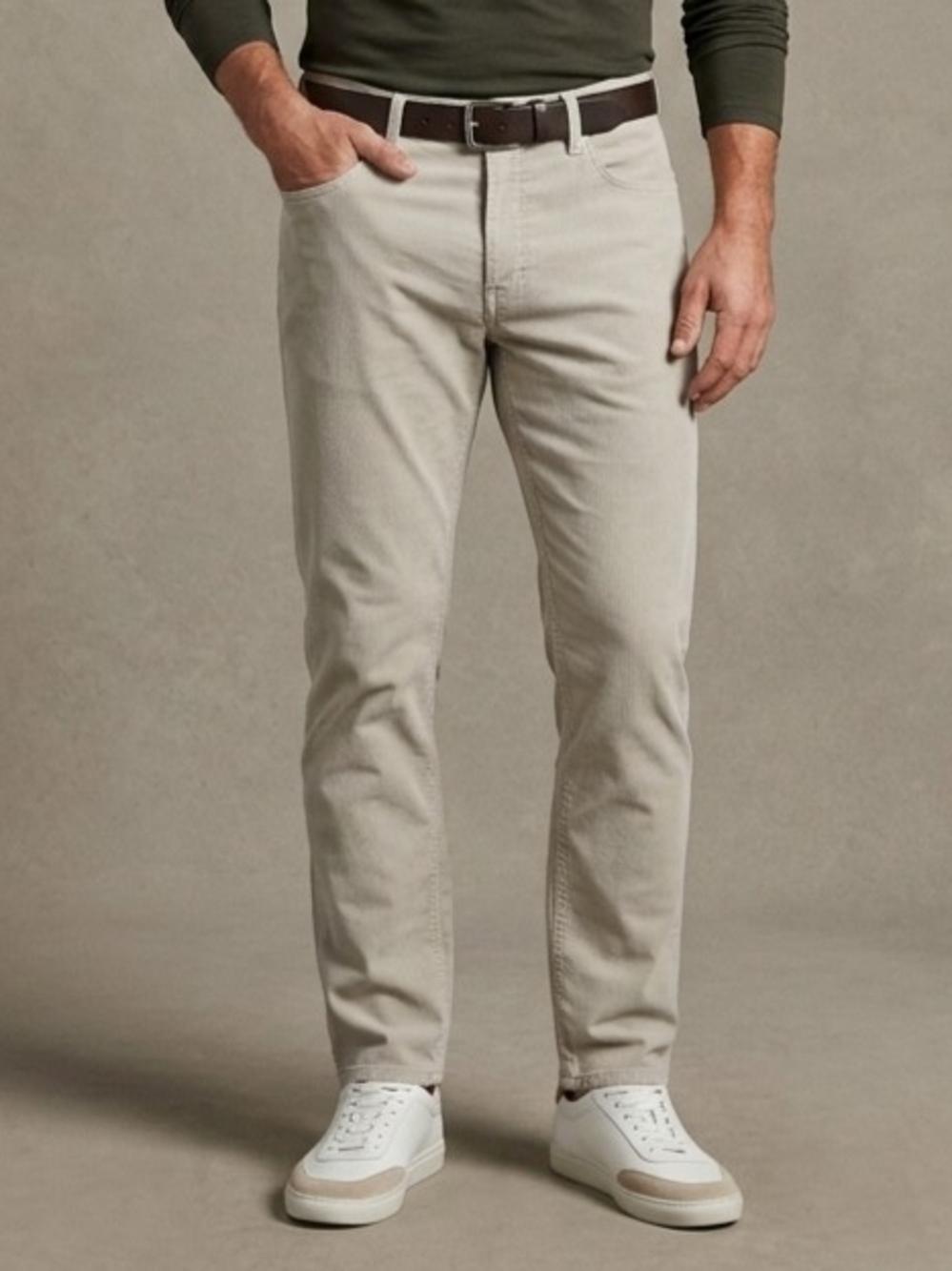 Urban Star Men's Straight Jeans in Light Khaki Size 40x32